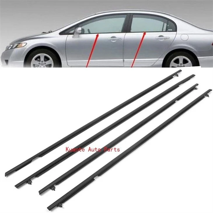 4PCS Weatherstrip Window Seal pasuje do Honda Civic 2006 2007 2008 2009 2010 2011 888816215 ab -888816215