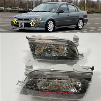 Czarny kolor reflektora do Corolli 1999 2000 AE100 AE101 212-1193-B 81110-13610 81115-13610